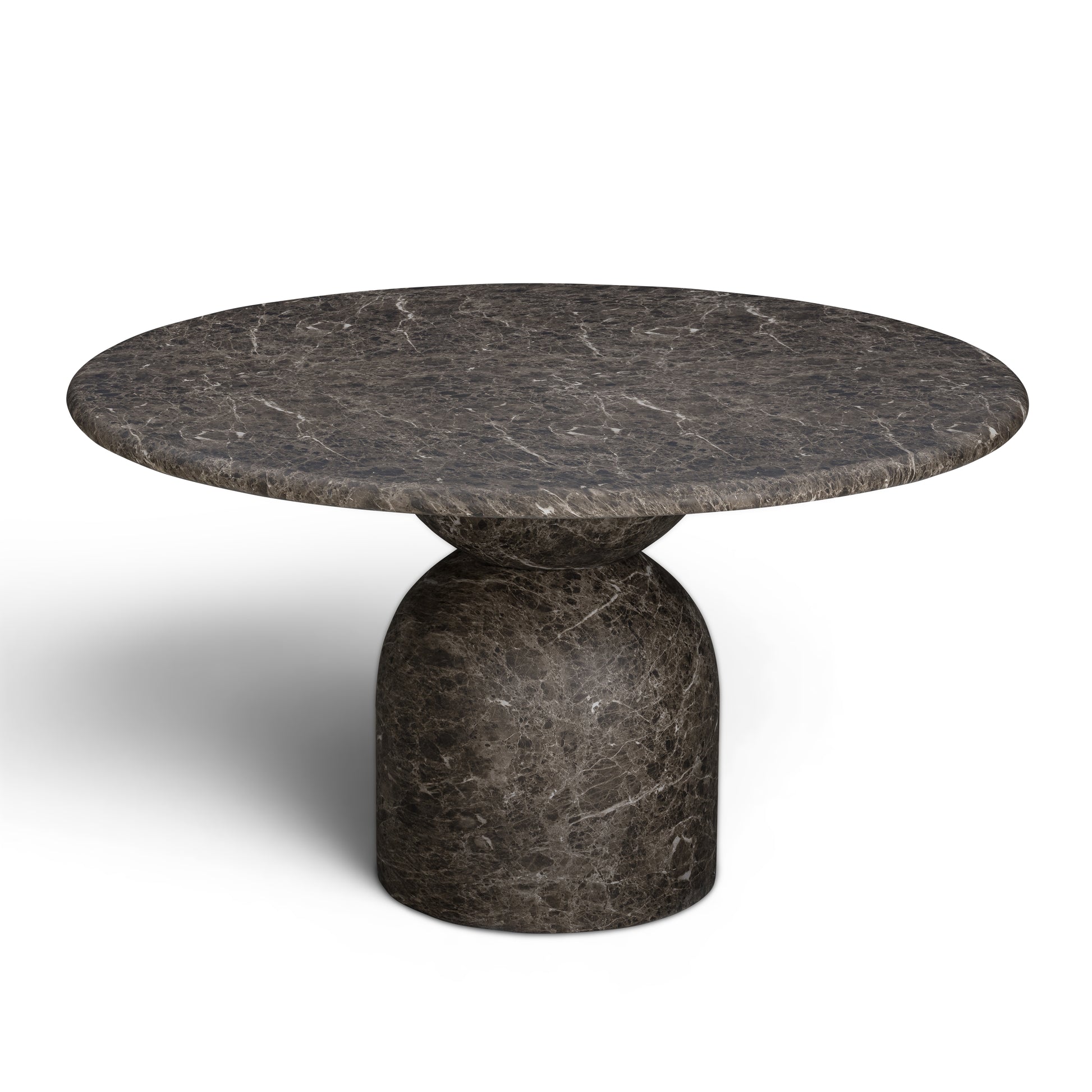 Cynthia 54" Dark Emperador Faux Marble Indoor/Outdoor Dining Table - Image 2