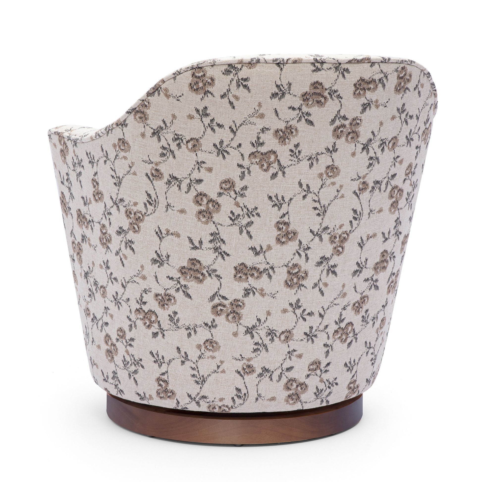 Skyla Swivel Accent Chair - Beige Floral - Image 3
