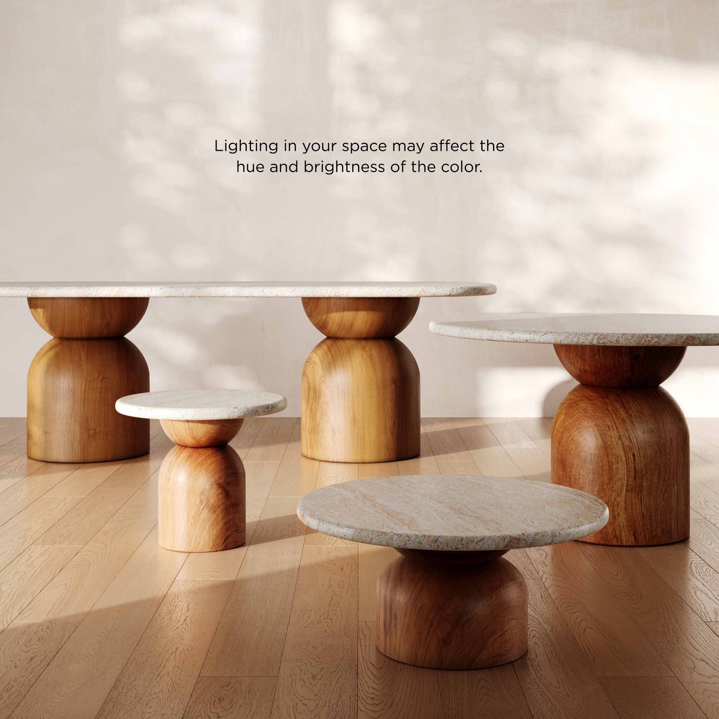 Cynthia Concrete Indoor/Outdoor Side Table - Travertine,Walnut Brown - Image 10