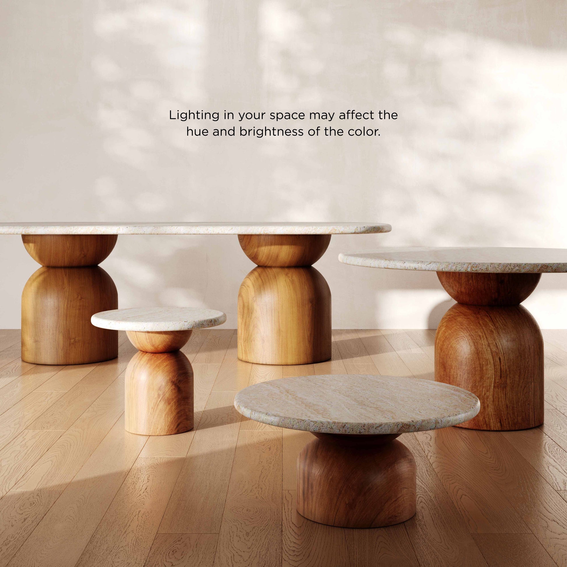 Cynthia Concrete Indoor/Outdoor Side Table - Travertine,Walnut Brown - Image 10