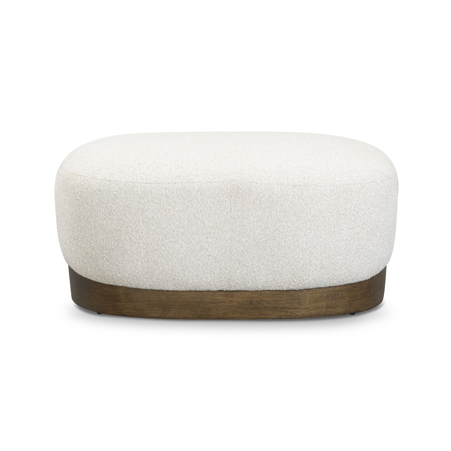 Domina Sugar Off-White Boucle Ottoman - Image 6