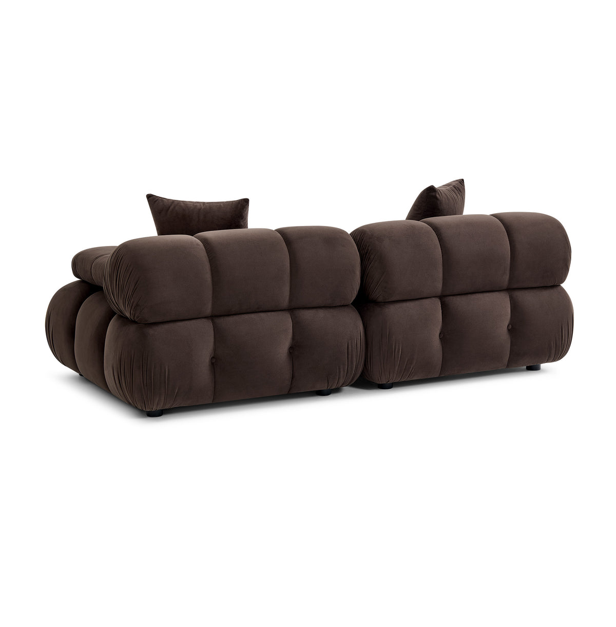 Calliope 79" Modular Loveseat - Dark Brown - Image 4