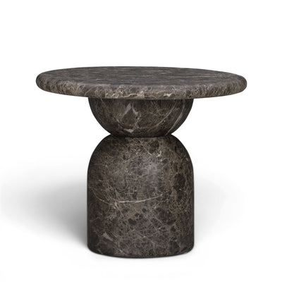 Cynthia Dark Emperador Faux Marble Indoor/Outdoor Side Table - Image 1