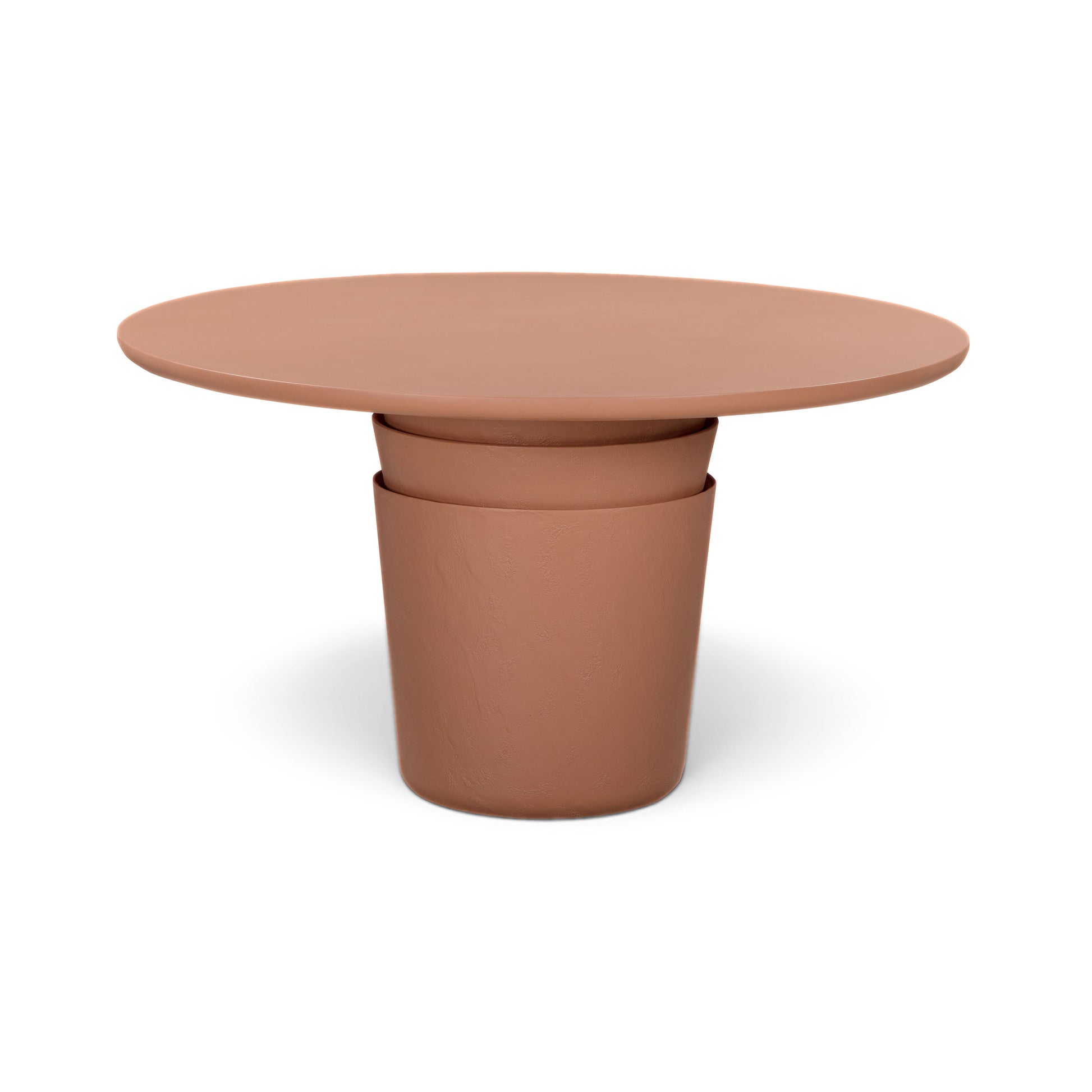 Margot 54" Indoor/Outdoor Round Dining Table - Terracotta - Image 2