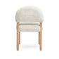 Bruno Thick Performance Chenille Arched Back Dining Chair - Cream - Image 5
