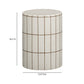 Tatiana Round Concrete Indoor/Outdoor Side Table - Ecru - Image 5