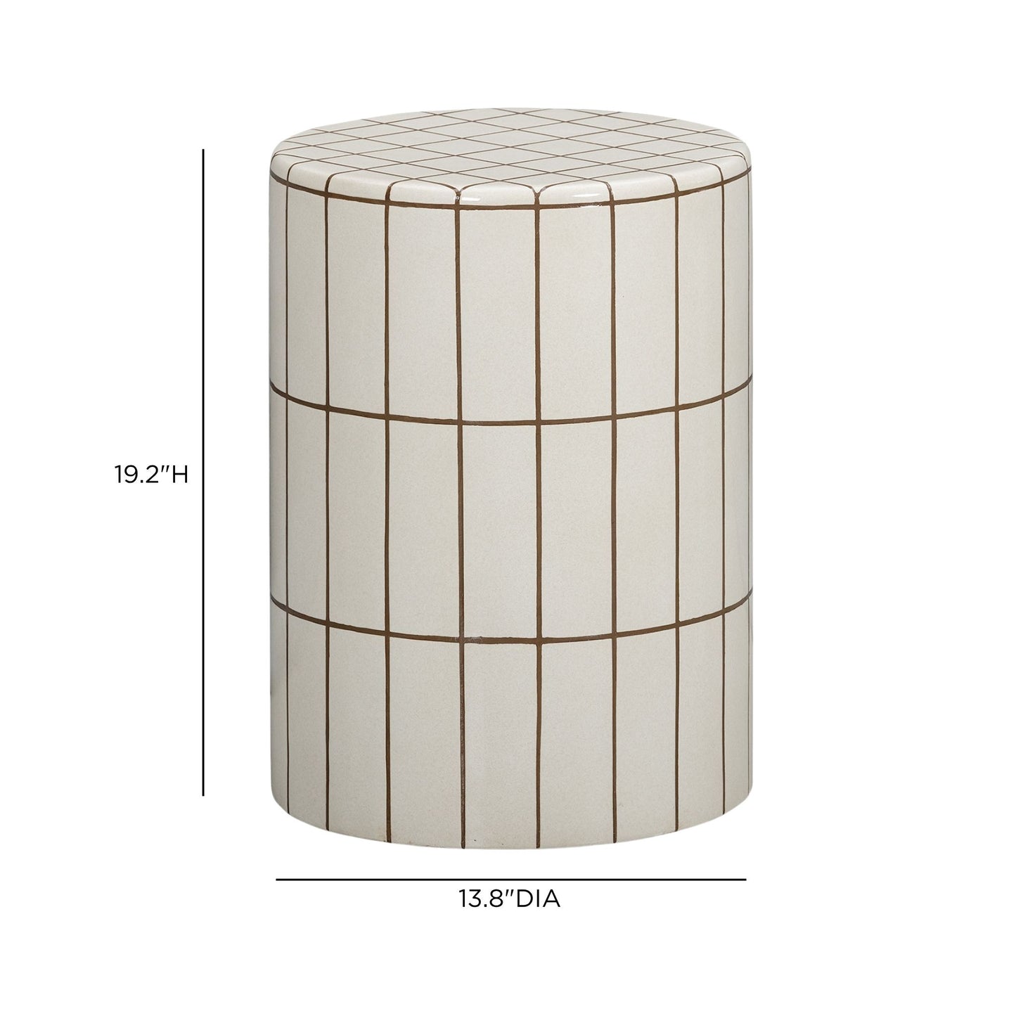 Tatiana Round Concrete Indoor/Outdoor Side Table - Ecru - Image 5