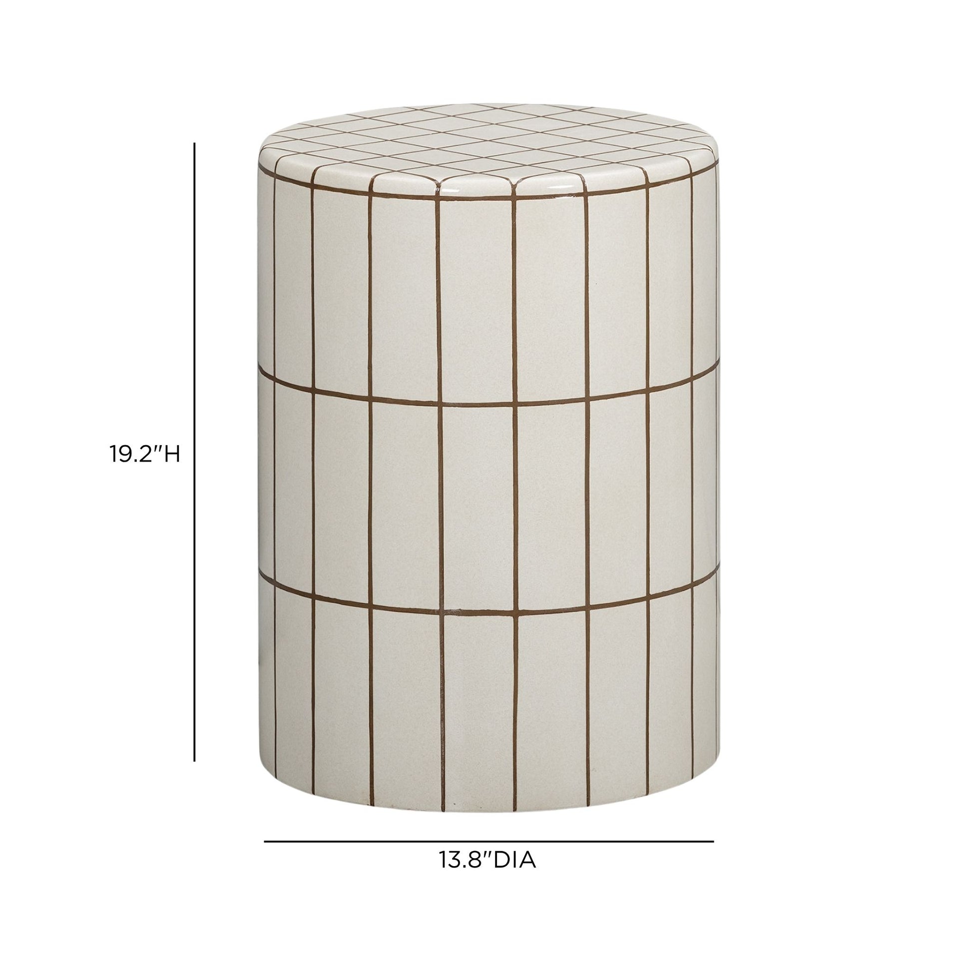 Tatiana Round Concrete Indoor/Outdoor Side Table - Ecru - Image 5