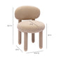 Manu Performance Fabric Side Chair - Tan - Image 7