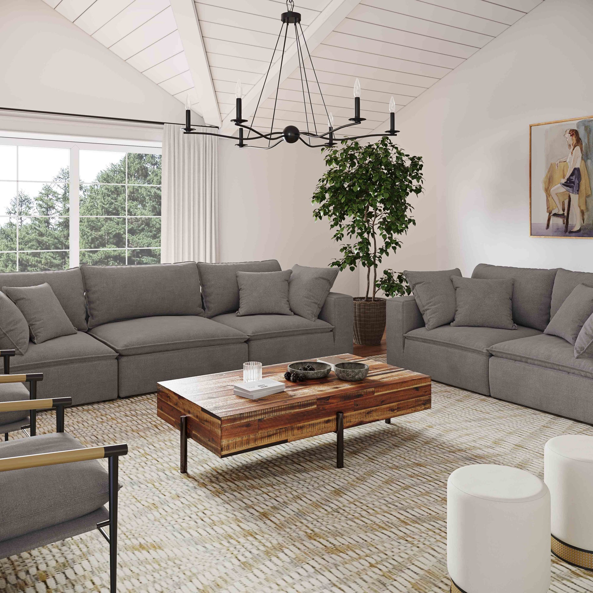 Cali 80" Modular Loveseat - Slate - Image 2