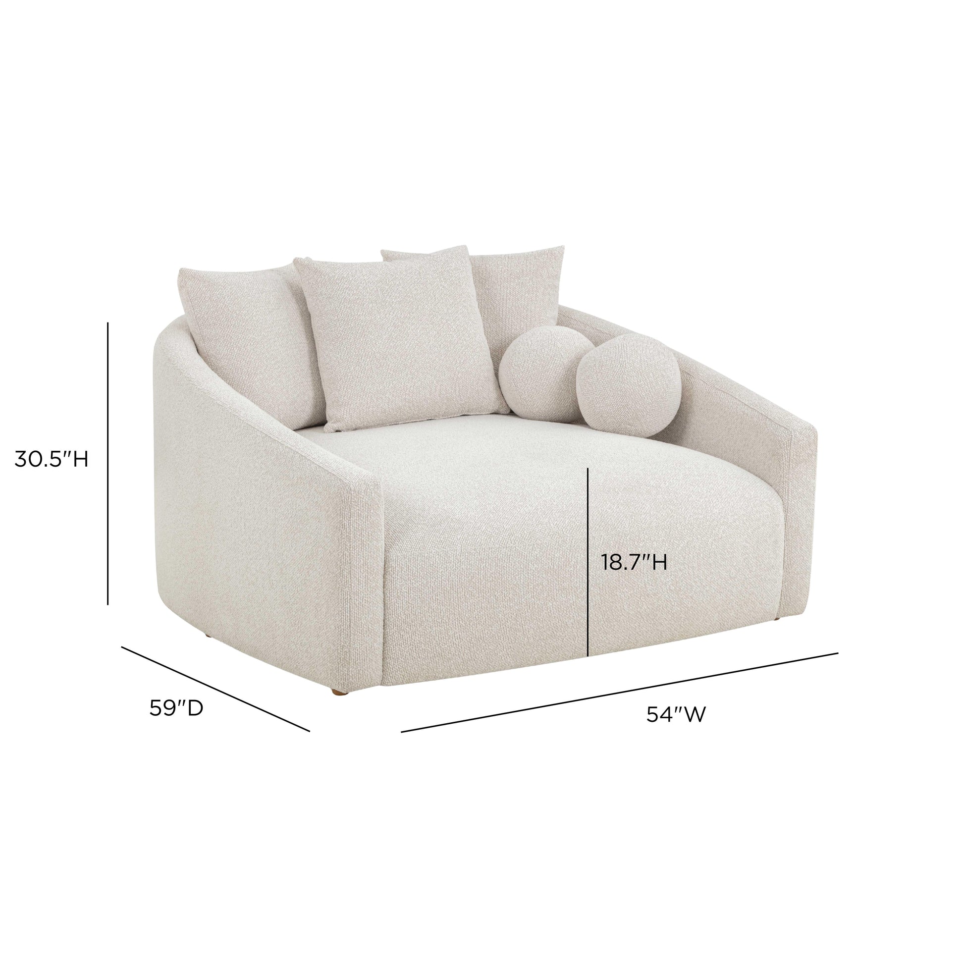 Hanim 54" Daybed - Cream - Image 7