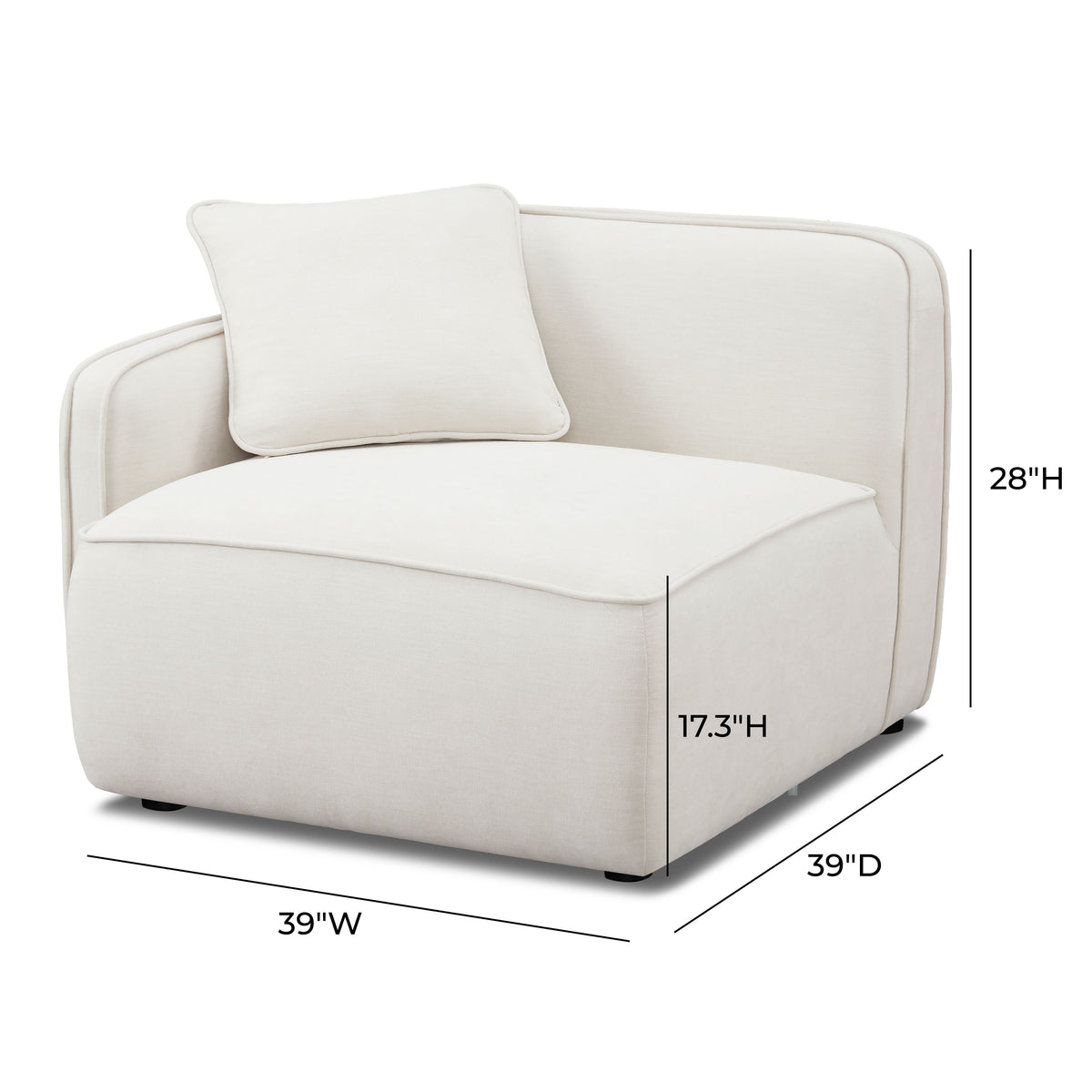 Travie Modular Corner Armchair - Sand / LAF - Image 5