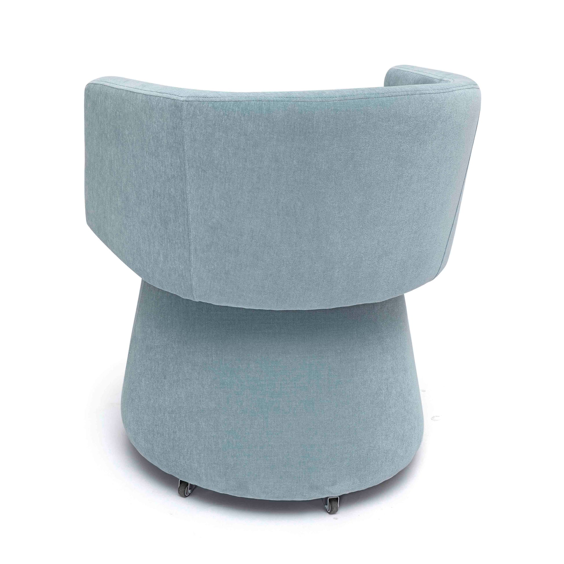 Kristen Rolling Desk Chair - Faded Blue - Image 4