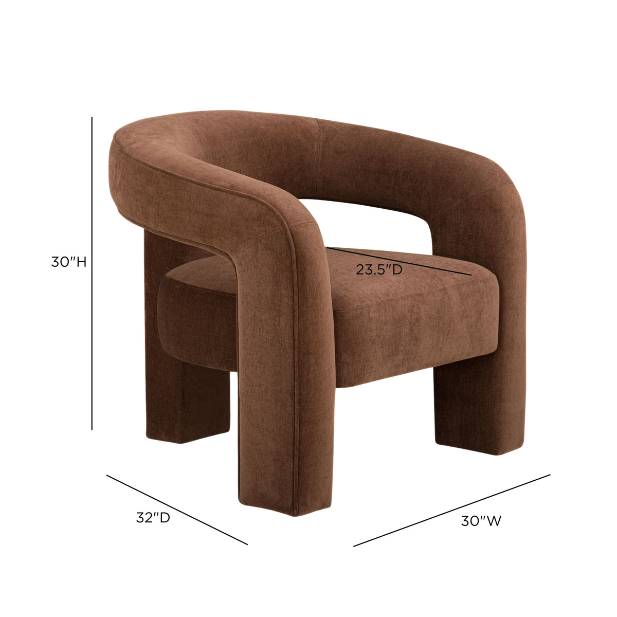 Malone Accent Chair - Rust - Image 6