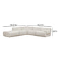 Zenith 5-Piece Modular Sectional - Cream / LAF - Image 9