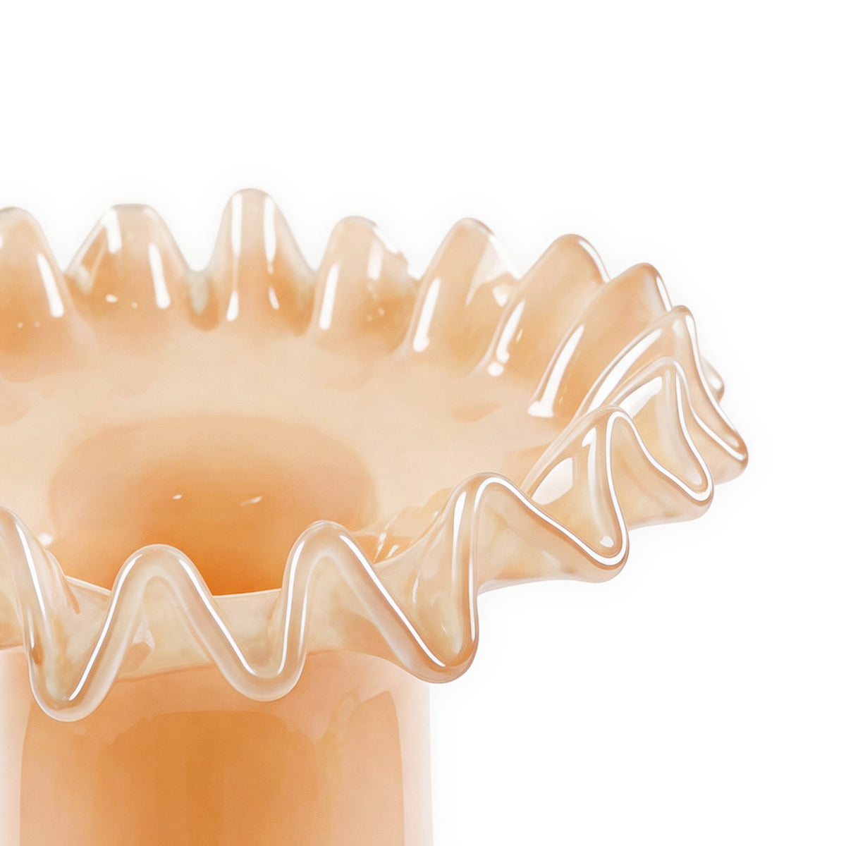 Ruff Peach Glass Vase - Image 2