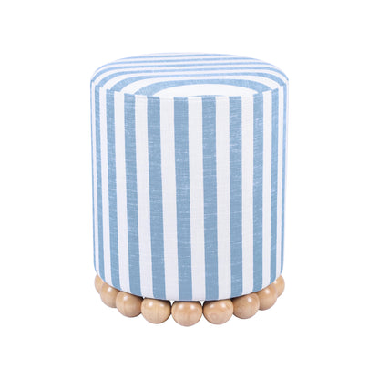 Dex Ottoman - Blue Stripes - Image 2