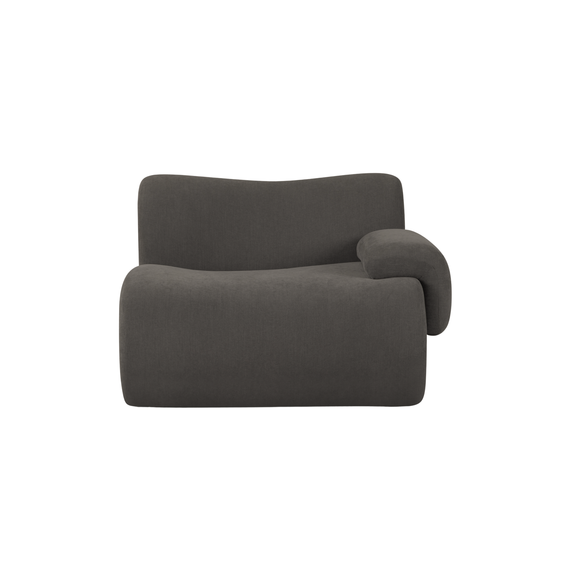 Zenith Contract-Grade Upcycled Fabric Corner Chair - Grey / RAF - Image 2