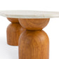 Cynthia 87" Faux Travertine Indoor/Outdoor Concrete Oval Dining Table - Image 5