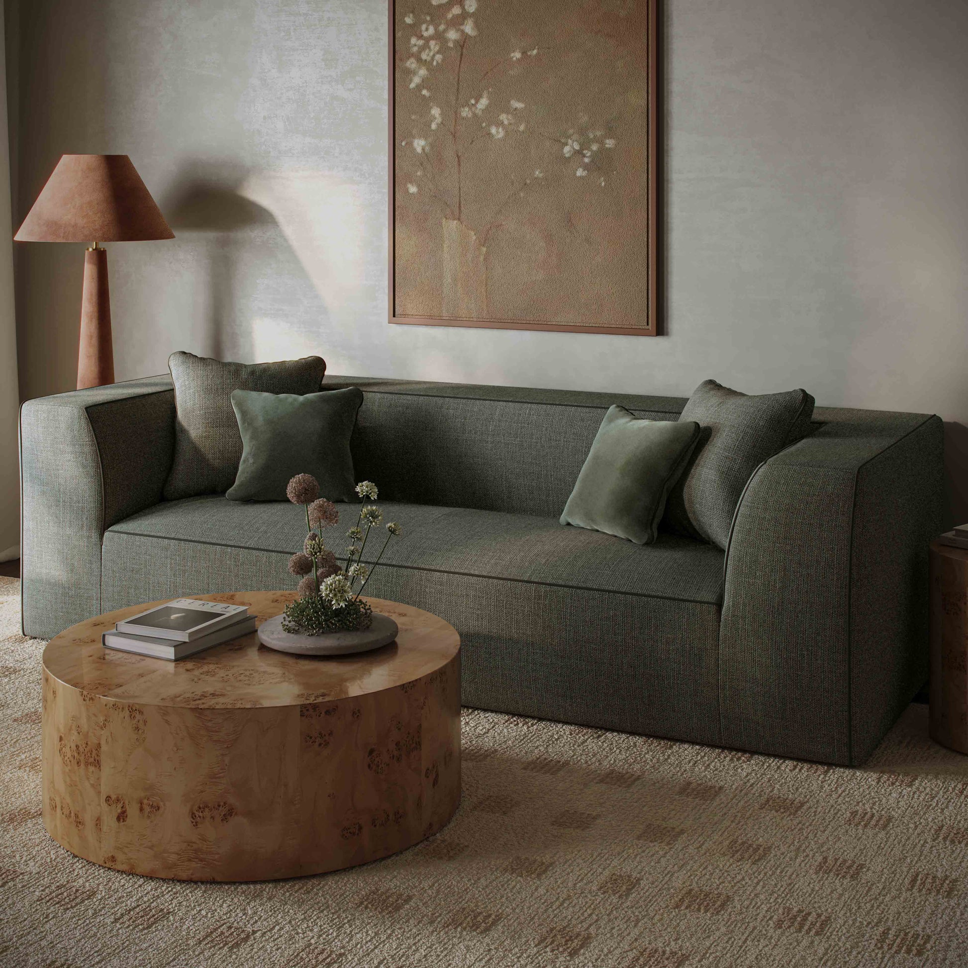 Tristine 96" Sofa - Olive Green - Image 2