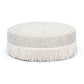 Tassy Tasseled Round Ottoman - Neutral Floral - Image 2