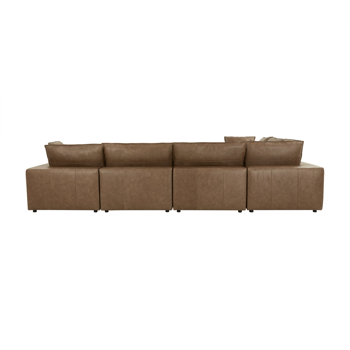 Cali 7-Piece Modular Large Chaise Sectional - Brown - Image 5