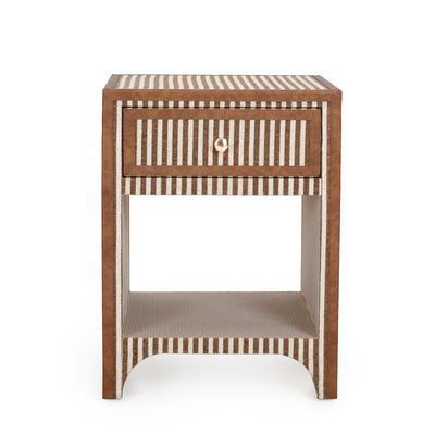 Kora 18" Cotton Jute 1-Drawer Contract-Grade Nightstand - Image 1