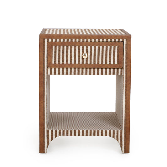 Kora 18" Cotton Jute 1-Drawer Contract-Grade Nightstand - Image 2