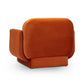 Azalea Performance Velvet Accent Chair - Rust Orange - Image 3