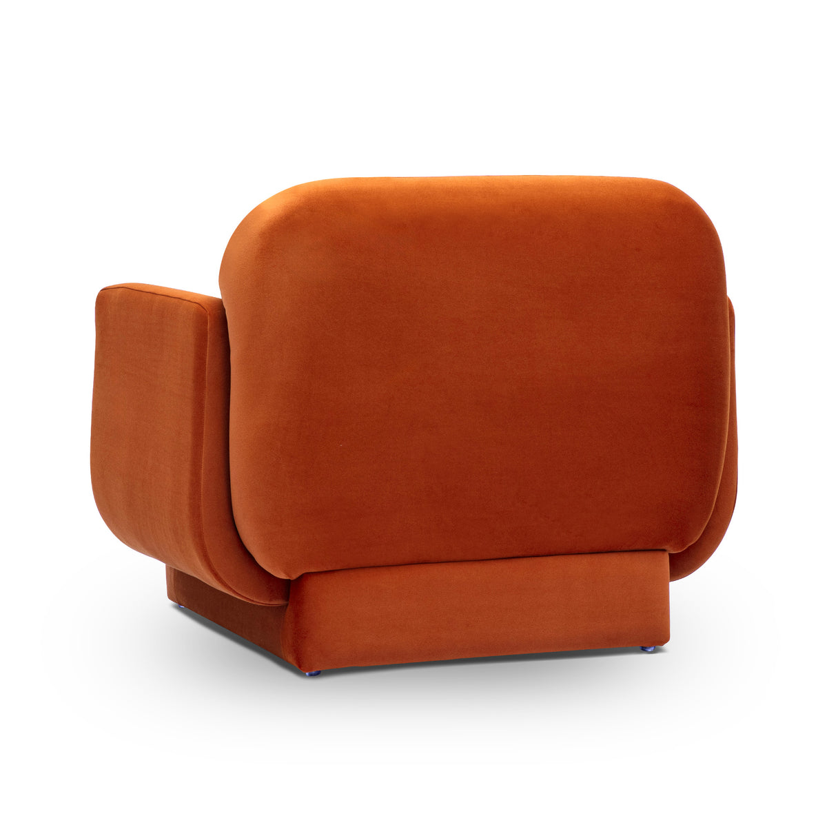 Azalea Performance Velvet Accent Chair - Rust Orange - Image 3