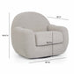 Tiago Swivel Accent Chair - Warm Grey - Image 7