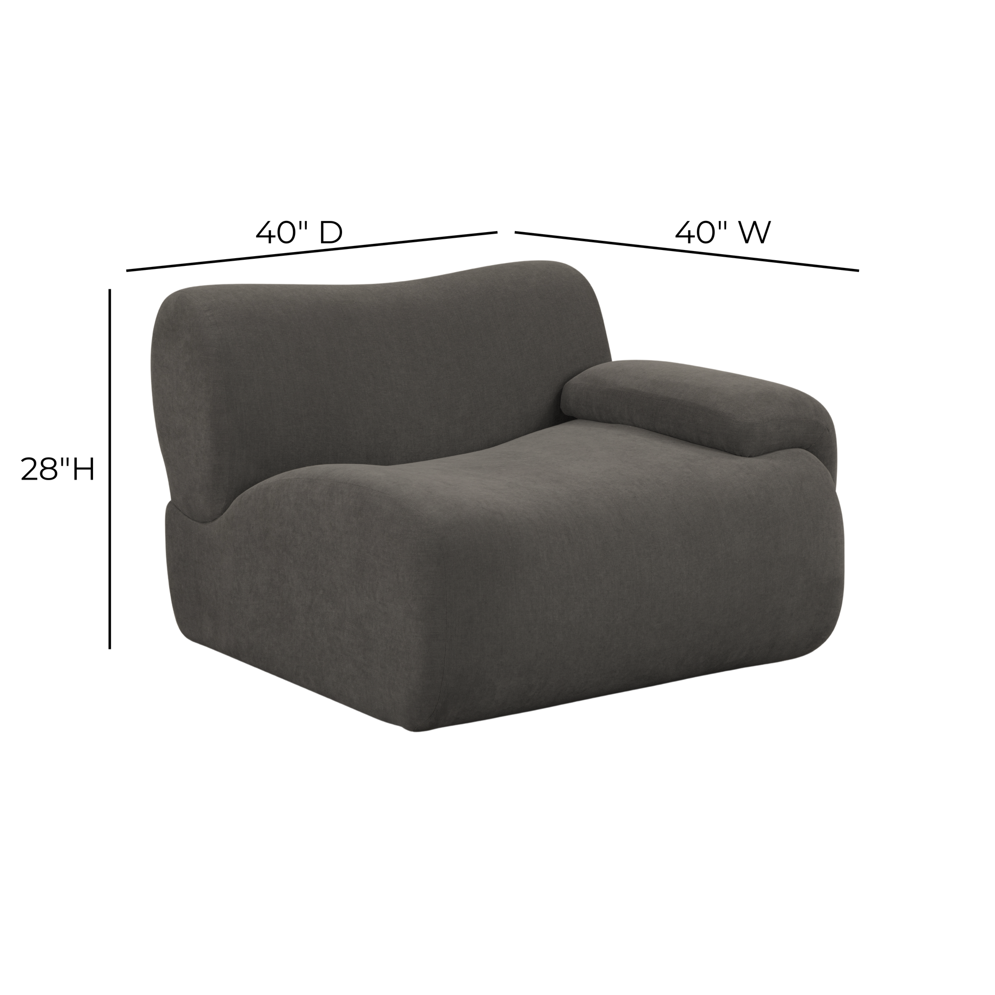 Zenith Contract-Grade Upcycled Fabric Corner Chair - Grey / RAF - Image 8