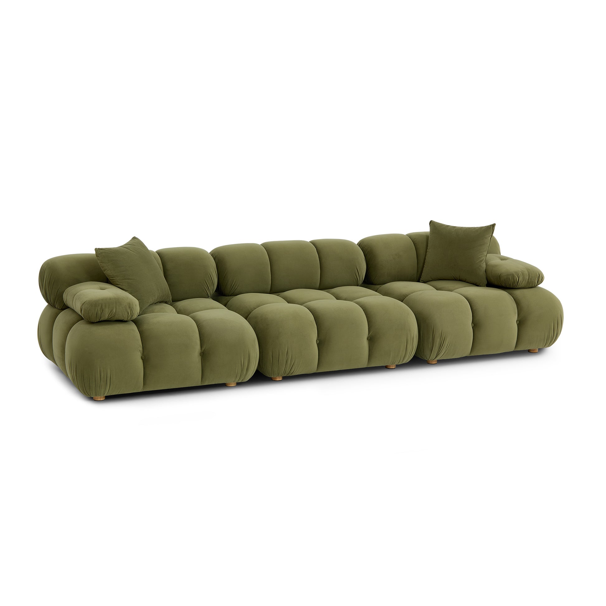 Calliope 118" Modular Sofa - Olive Green - Image 2