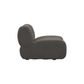 Zenith Contract-Grade Upcycled Fabric Armless Chair - Grey - Image 4
