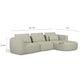Noor 3-Piece Modular Sectional - Wheat / RAF - Image 6