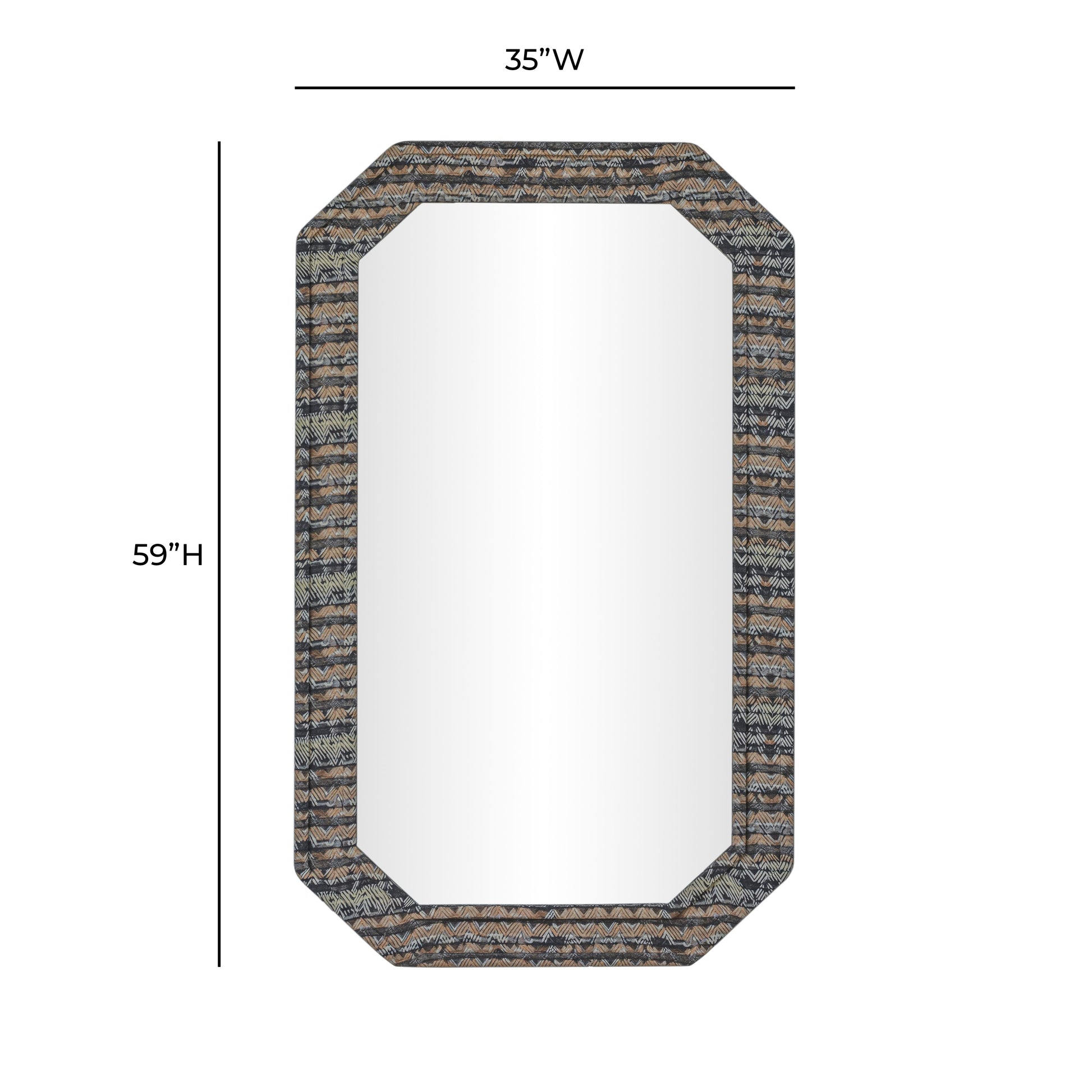 Charlene 35"X59" Jewel Wall Mirror - Apex Print - Image 6