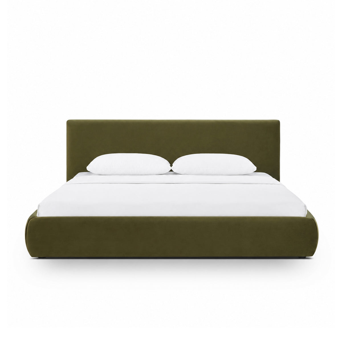 Isla Upholstered Bed - Green / King - Image 1