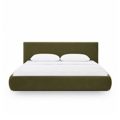 Isla Upholstered Bed - Green / King - Image 1