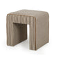Byron Square Cotton Jute Ottoman - Brown - Image 3