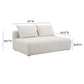 Hangover 64" Armless Loveseat - Cream - Image 5