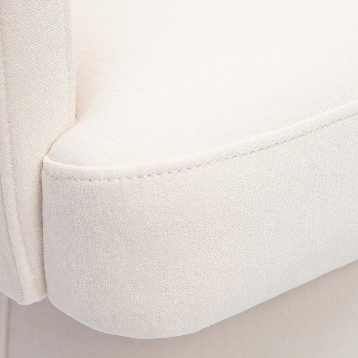 Kristen Rolling Desk Chair - Cream - Image 5