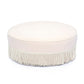 Tassy Tasseled Round Ottoman - Pink - Image 2