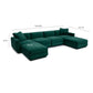 Perry 6-Piece Modular U-Sectional - Deep Green - Image 6