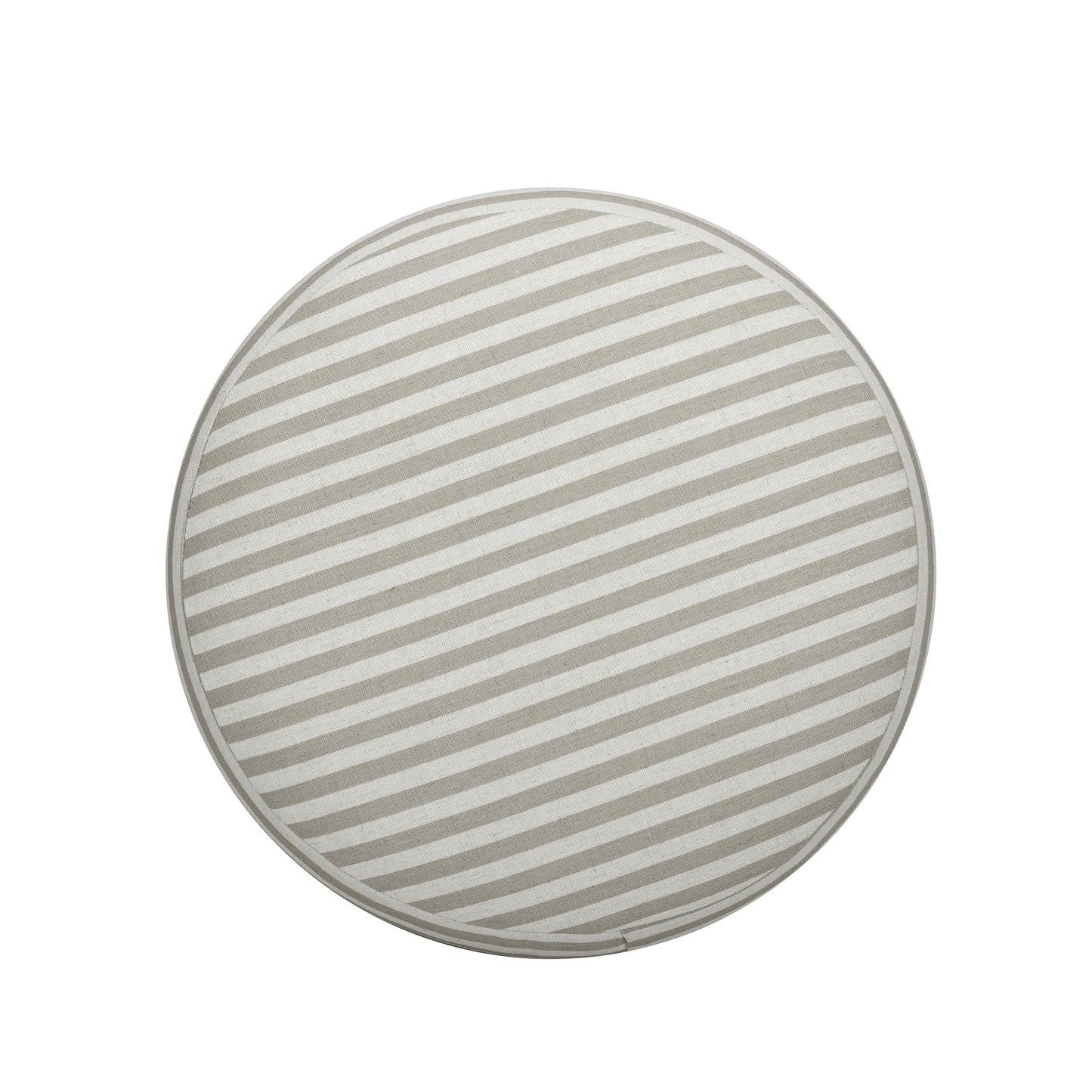 Masha Linen Accent Stool - Khaki Stripes - Image 6