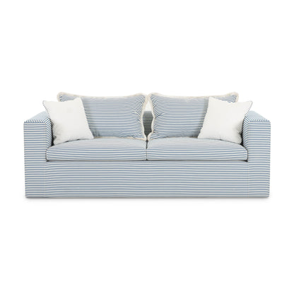 Salty 85" Indoor/Outdoor Sofa - Blue Stripes - Image 1