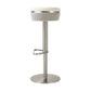 Astro Performance Vegan Leather Adjustable Stool - White/Grey - Image 4