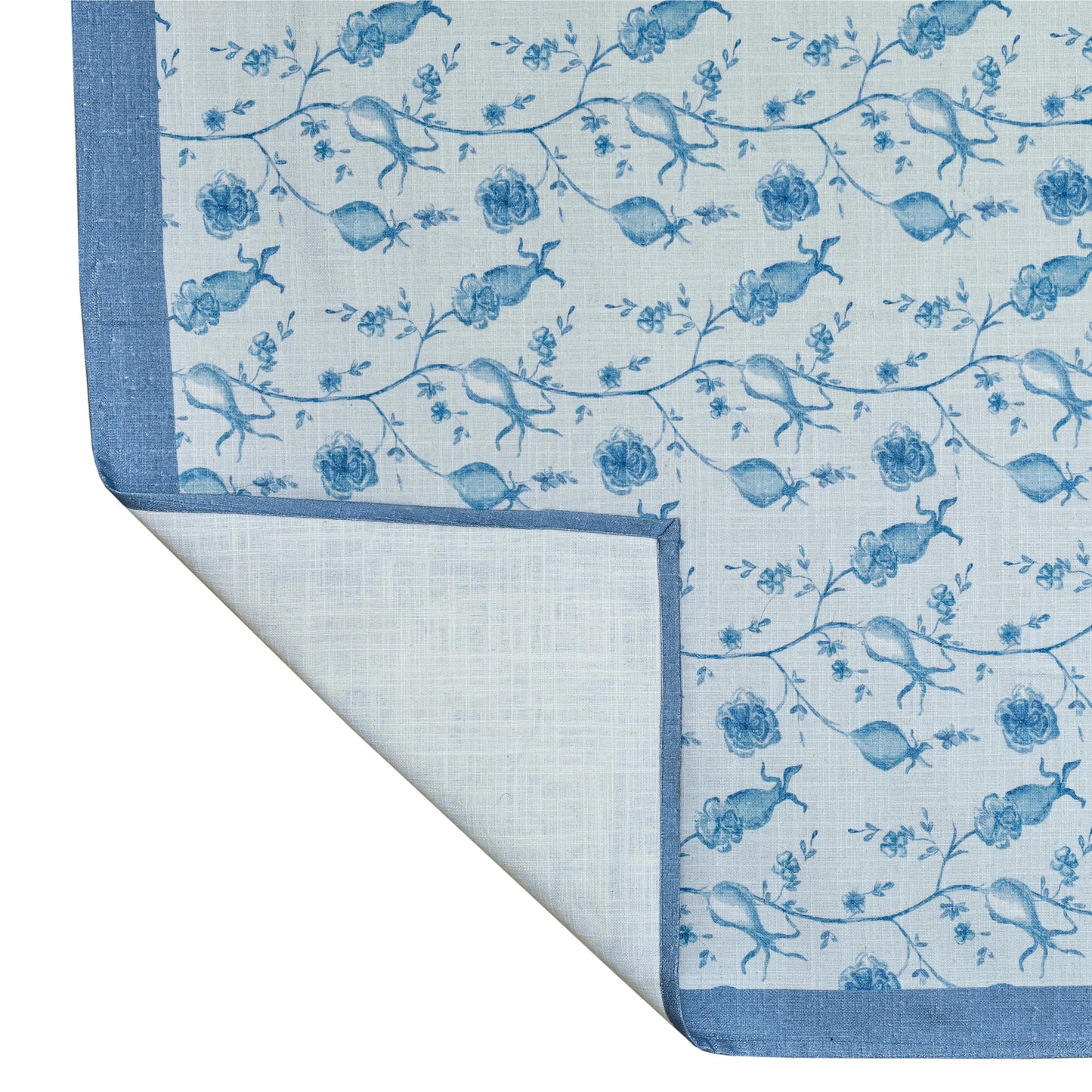 Dolce Natural Cotton Table Cloth - Baby Blue / 70