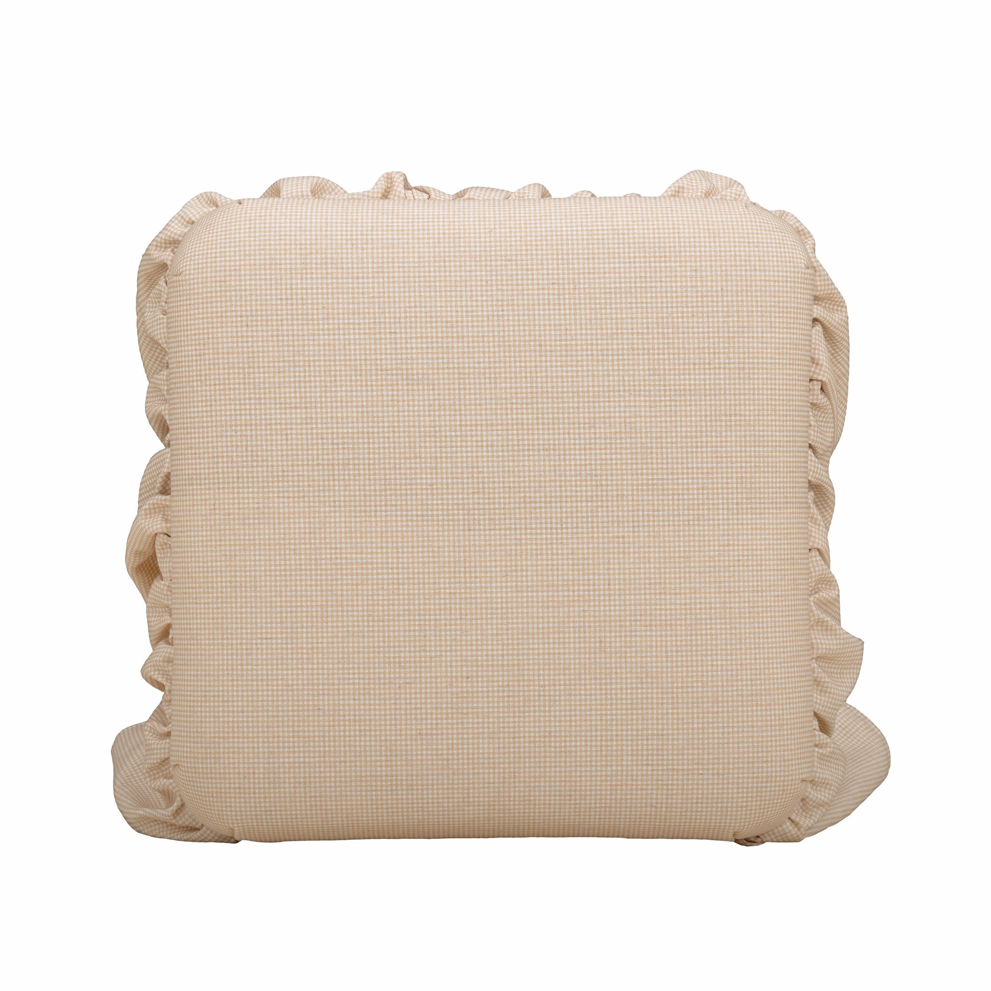 Gertrude Yellow Gingham Performance Linen Skirted Ottoman - Image 6