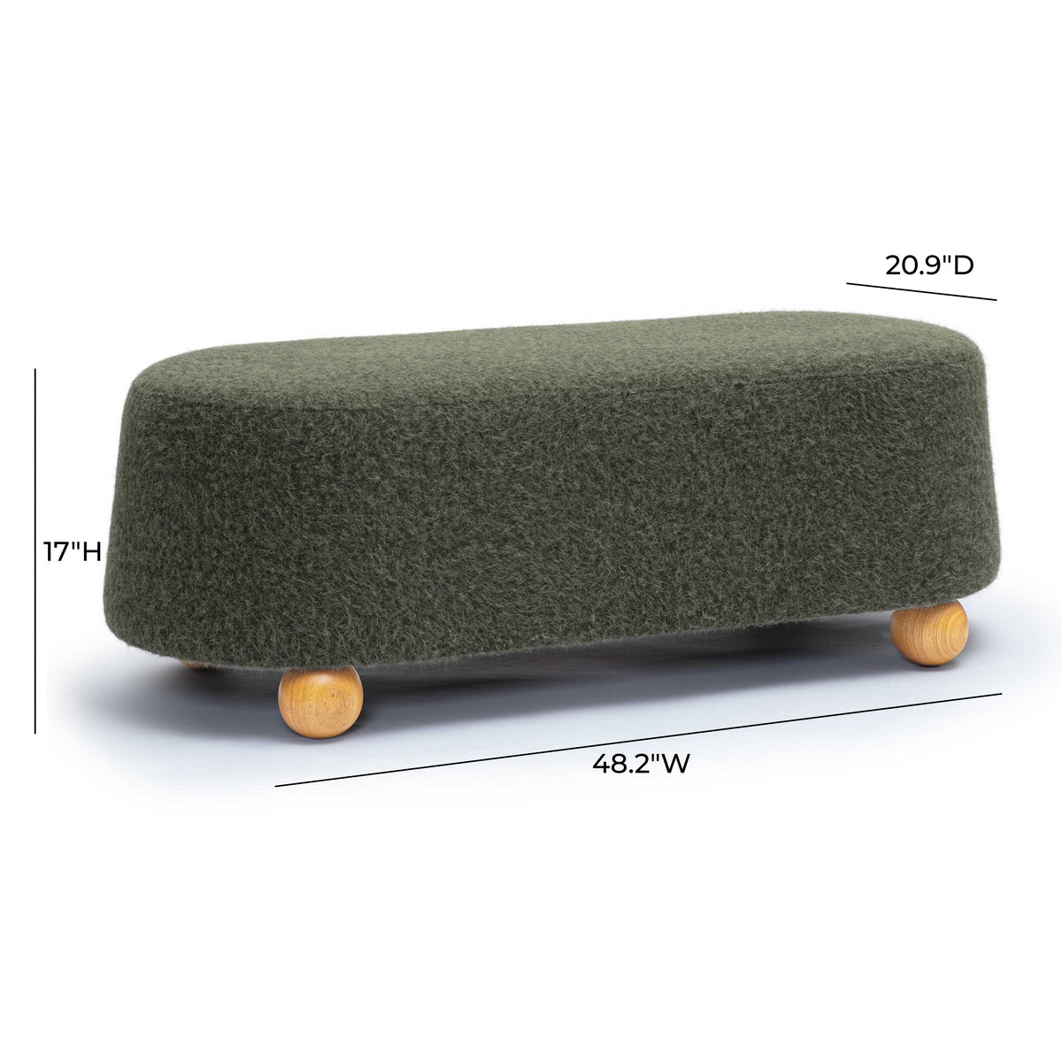 Jaine 48" Bench - Green - Image 6