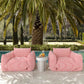 Saint Tropez Stuffed Indoor/Outdoor Armchair - Red - Image 2